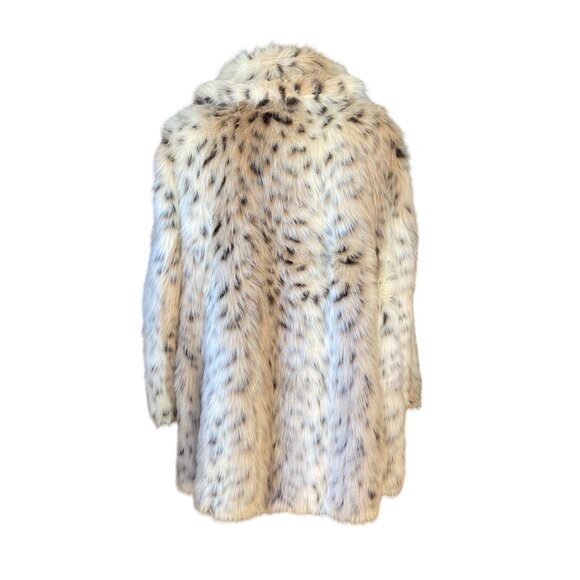 ASOS Faux Fur Coat in Cream and Brown - Picture 8 of 14